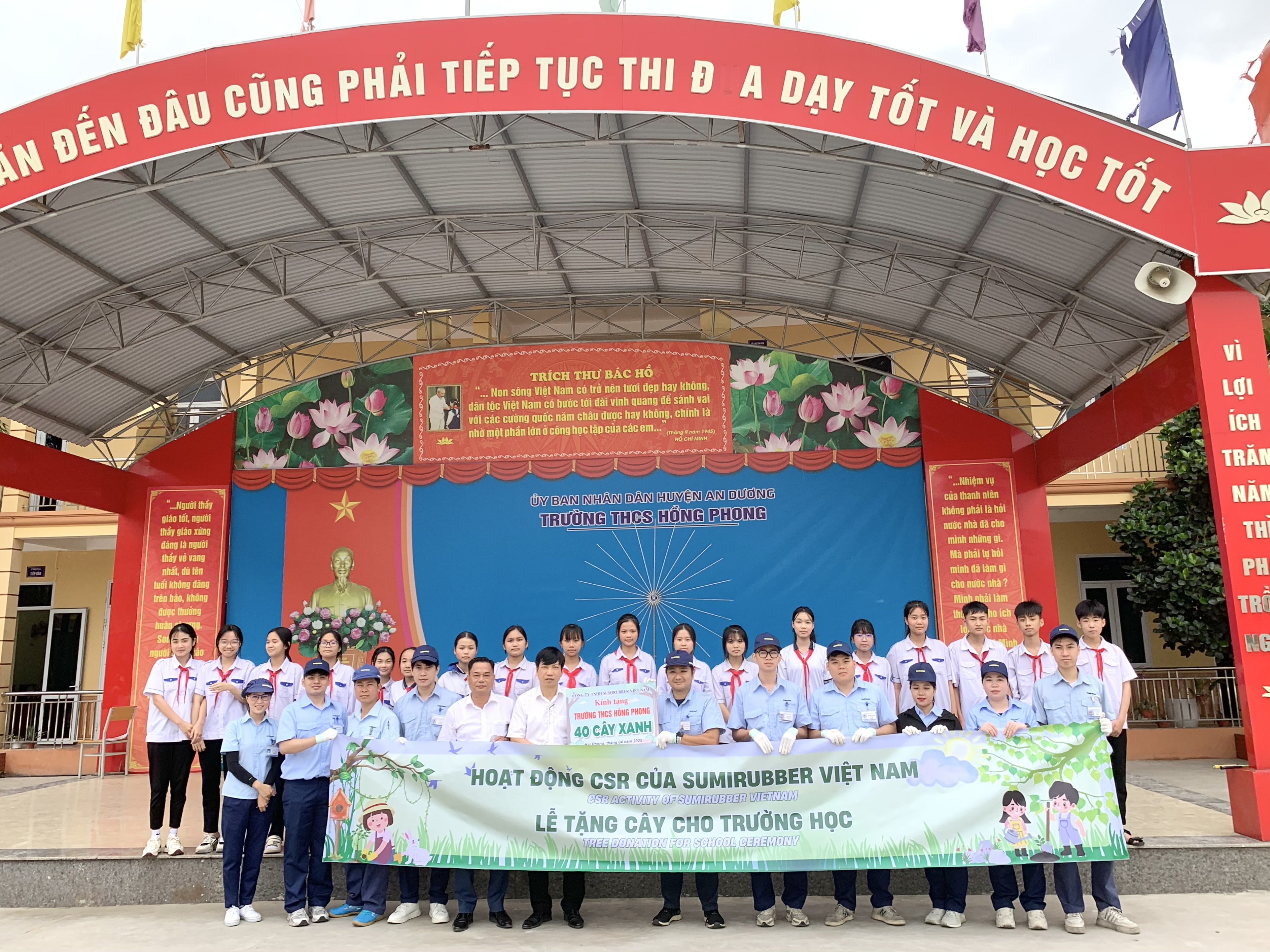 Donate tree for Hong Phong Secondary School